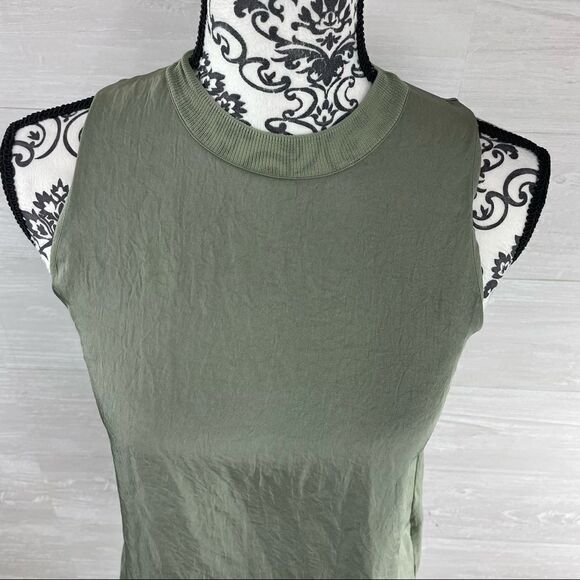 Vince Rib Trim Pale Jade Shell Tank Top - Picture 4 of 9
